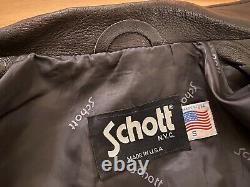 Schott NYC S leather motorcycle jacket 641 118 618