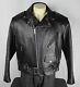 Schott NYC Vintage USA Dur-O-Jac Leather Motorcycle Biker Jacket Size 48 EX