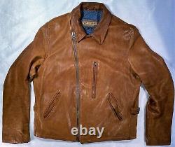 Schott Nyc Perfecto Brand Brown Leather Motorcycle Biker Jacket Style P264 Large