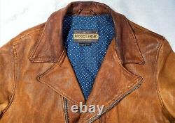 Schott Nyc Perfecto Brand Brown Leather Motorcycle Biker Jacket Style P264 Large