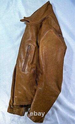 Schott Nyc Perfecto Brand Brown Leather Motorcycle Biker Jacket Style P264 Large