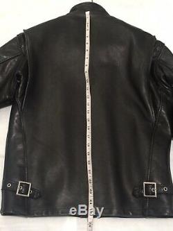 Schott Nyc USA 641 Steerhide Leather Biker Jacket Heavy Duty Black Men Size 38 M