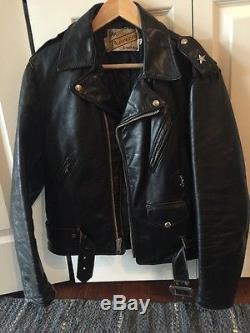 Schott PERFECTO leather Jacket Size 42. Used, Springsteen Born To Run type