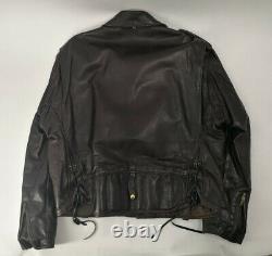 Schott Perfecto 115 Vintage Brown Motorcycle Leather Biker jacket VTG Size 48