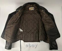 Schott Perfecto 115 Vintage Brown Motorcycle Leather Biker jacket VTG Size 48