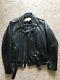 Schott Perfecto 118 Leather Motorcycle Jacket Black 46 Long