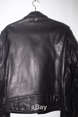Schott Perfecto 118 Men's Black Leather Motorcycle Jacket 44 $760 Retail