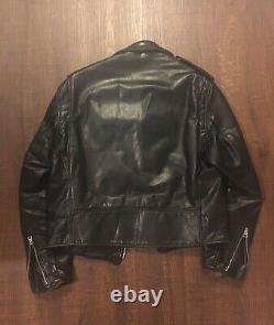 Schott Perfecto 613 Leather Jacket 42 Black 618 118 One Star Motorcycle Biker