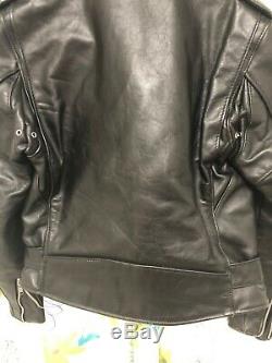 Schott Perfecto 618 Leather Jacket Vintage Motorcycle Jacket 40 Black Small 3