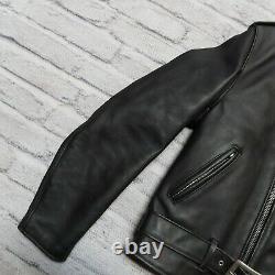 Schott Perfecto 618 Leather Motorcycle Jacket Size 38 Black Made in USA