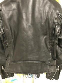 Schott Perfecto 618 Moto Leather Jacket Vintage Motorcycle Jacket 36 Black S 2