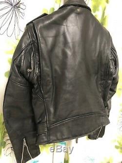 Schott Perfecto 618 Moto Leather Jacket Vintage Motorcycle Jacket 36 Black S 2