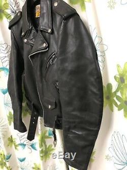 Schott Perfecto 618 Moto Leather Jacket Vintage Motorcycle Jacket 36 Black Small