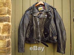Schott Perfecto 618 Motorcycle Leather Jacket Black 44