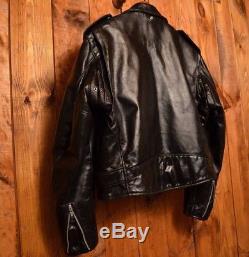 Schott Perfecto 618 Vintage Old Riders Motorcycle Biker Leather Jacket Size Xl44