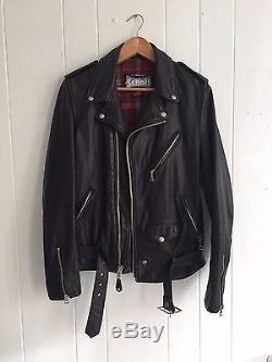 Schott Perfecto 626VN Vintaged Cowhide Leather Motorcycle Jacket size Medium