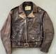 Schott Perfecto Brown Leather Motorcycle Jacket Size 42 Perfect Patina