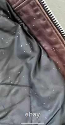 Schott Perfecto Brown Leather Motorcycle Jacket Size 42 Perfect Patina