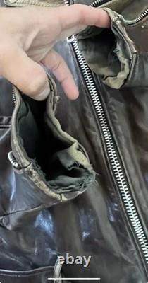 Schott Perfecto Brown Leather Motorcycle Jacket Size 42 Perfect Patina