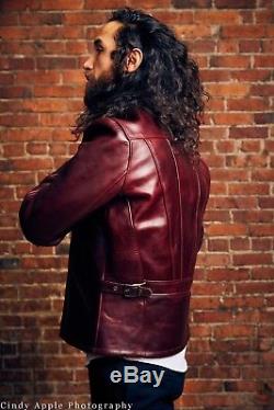 Schott Perfecto Horween Delivery Jacket Heavy P653 Burgundy Leather Made in USA