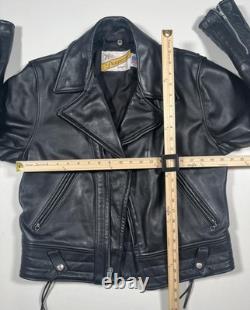 Schott Perfecto Jacket Mens 42 Leather Biker Motorcycle Made IN USA Zipper Lined