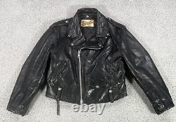 Schott Perfecto Jacket Mens Womens Model 107 Vintage Black Moto Please Read