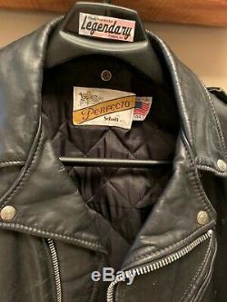 Schott Perfecto Leather Jacket 118 Size 44