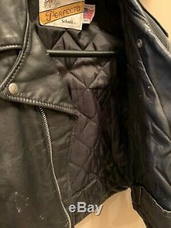 Schott Perfecto Leather Jacket 118 Size 44