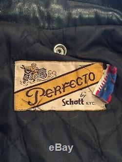 Schott Perfecto Leather Jacket Mororcycle Brando