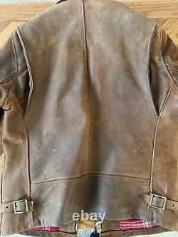 Schott Perfecto Leather Jacket Storm Heavyweight Oiled Nubuck Cowhide