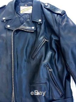 Schott Perfecto Men's Black Leather Motorcycle Jacket (size 48)