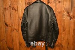 Schott Perfecto Nyc One Star Black Vintage Riders Motorcycle Leather Jacket L-44