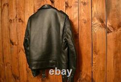 Schott Perfecto Nyc One Star Black Vintage Riders Motorcycle Leather Jacket L-44