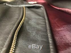 Schott Perfecto X Supreme Brown XL Leather Motorcycle Jacket