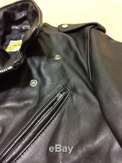 Schott Perfecto leather motorcycle jacket 618 in well used condition size38