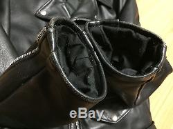 Schott Vintage Perfecto Black Leather Motorcycle Jacket Star 618 Size 34/XS