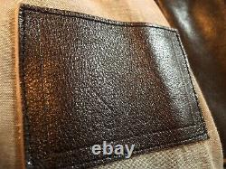 Schott X 3Sixteen Arabica Horween Brown Leather Perfecto Jacket LARGE