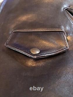 Schott X 3Sixteen Arabica Horween Brown Leather Perfecto Jacket LARGE