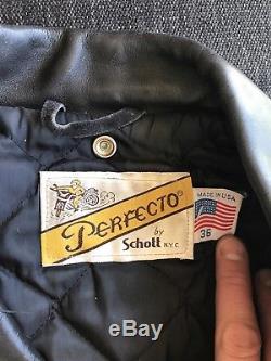Schott perfecto Leather Motorcycle jacket 36