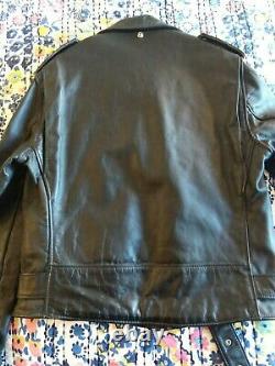 Schott perfecto black leather motorcycle jacket Size 44 Long, Made in USA