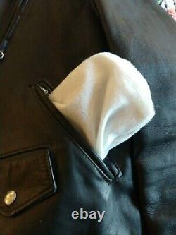 Schott perfecto black leather motorcycle jacket Size 44 Long, Made in USA