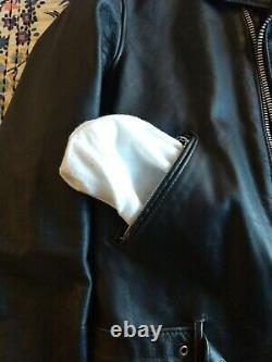 Schott perfecto black leather motorcycle jacket Size 44 Long, Made in USA