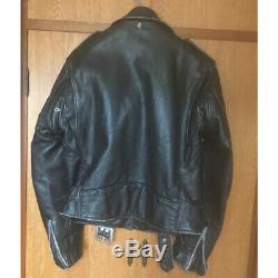 Schottperfecto618 Size38 steerhide leather double motorcycle jacketUSA