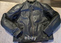 Scorpion EXO Genuine Leather Motorcycle Jacket Black Men's Size XL Armor