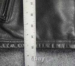 Scorpion EXO Mens Medium Black Leather Motorcycle Riding Jacket Armor