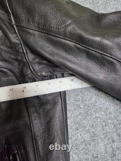 Scorpion EXO Mens Medium Black Leather Motorcycle Riding Jacket Armor