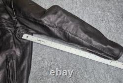 Scorpion EXO Mens Medium Black Leather Motorcycle Riding Jacket Armor