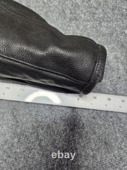 Scorpion EXO Mens Medium Black Leather Motorcycle Riding Jacket Armor