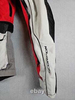 Scorpion Exo XDR Yosemite Men's Hi-Vis Textile Motorcycle Jacket Medium Red