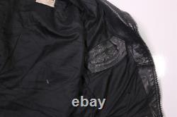 Sea Dream Leather Broken-In Black Asymmetrical Motorcycle Biker Jacket Short 42
